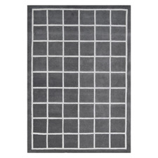 Box Grid Chestal Hand-Tufted Wool Rug