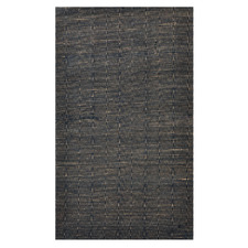 Black Chevron Mae Hand-Woven Wool & Jute Rug