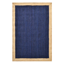 Navy Blue George Braided Jute Rug