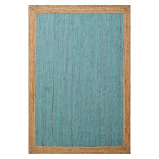 Teal Blue George Braided Jute Rug