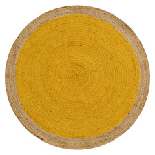 Gold George Braided Jute Round Rug