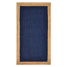 Navy Blue George Braided Jute Rug
