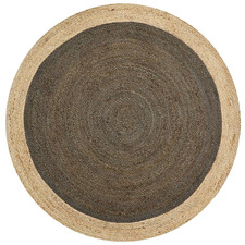 Henna Spiral George Braided Jute Round Rug
