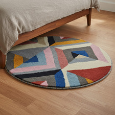 Multi-Coloured Correy Hand-Tufted Wool Round Rug
