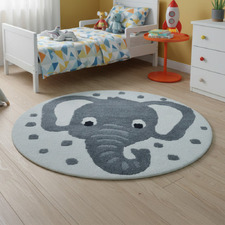 Ellie Kids' Hand-Tufted Wool Round Rug