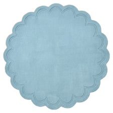 Fiorella Scalloped Hand-Tufted Wool Round Rug