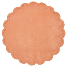 Fiorella Scalloped Hand-Tufted Wool Round Rug