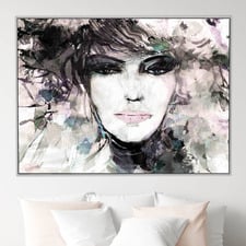Mauve Fem Framed Canvas Wall Art