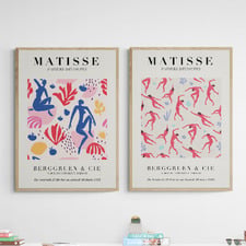 2 Piece Red Dancers Printed Wall Art Set