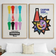 2 Piece Campari Printed Wall Art Set