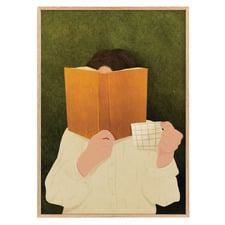 Reading Woman Framed Paper Print Wall Art