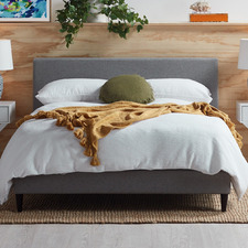 Grey Logan Upholstered Bed