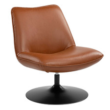 Tan Abel Faux Leather Accent Chair