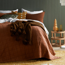 Clay Washed Cotton Coverlet Set
