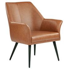 Tan Jules Faux Leather Armchair