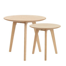 2 Piece Lund Wooden Nesting Table Set