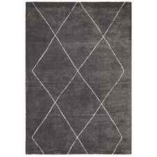 Charcoal & Ivory Soft Moroccan-Style Rug