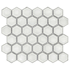 Palm Hexagon Gloss Terracotta Mosaic Tile