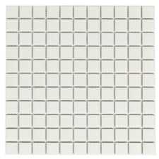 White Grid Matt Porcelain Mosaic Tile