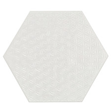 White Cedar Hexagonal Gloss Ceramic Tile