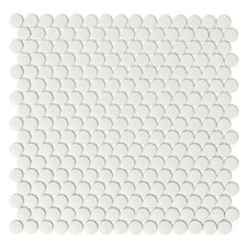 White Penny Round Mosaic Tile