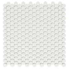 White Penny Round Mosaic Tile