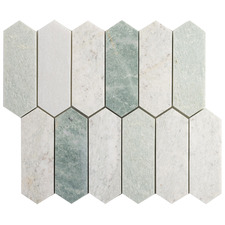 Orient Green Picket Stone Mosaic Tile