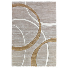 Beige Dupont Power-Loomed Rug