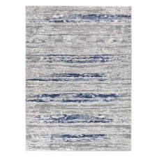 Grey & Blue Sadi Power-Loomed Area Rug