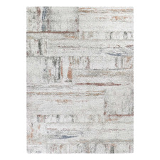 Light Grey & Brown Nicon Power-Loomed Area Rug
