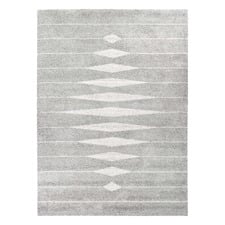 Grey & White Syrus Power-Loomed Area Rug