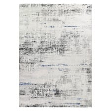 Grey & Cream Parvin Power-Loomed Area Rug