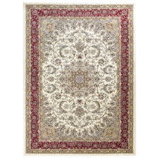 Cream & Red Eris Power-Loomed Rug