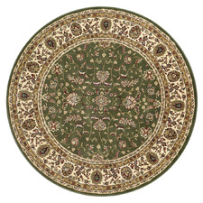 Green Eris Power-Loomed Round Rug