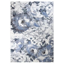 Blue & Grey Juna Power-Loomed Rug