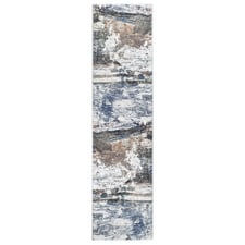 Blue & Teracotta Juna Power-Loomed Runner