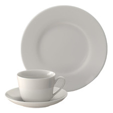 18 Piece Twist White Porcelain Breakfast Set