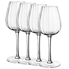 Rose Garden 400ml Crystal White Wine Goblets (Set of 4)