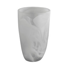 White Swirl Resin Vase