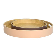 2 Piece Sebss Bamboo Tray Set