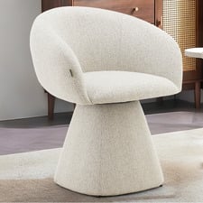 Freya Upholstered Swivel Dining Chair