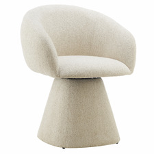 Freya Upholstered Swivel Dining Chair