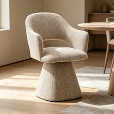 Cali Upholstered Swivel Dining Chair