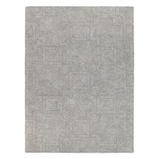 Grey Posy Labyrinth II Wool & Cotton Rug