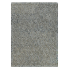 Ash Blue Posy Saha Wool & Cotton Rug