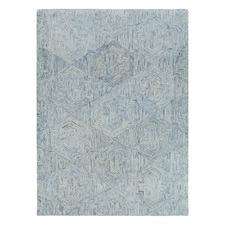 Blue & Grey Posy Aquila Wool & Cotton Rug