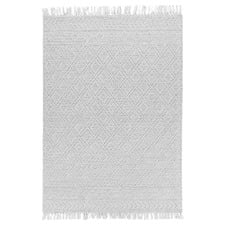 White & Blue Perla II Wool Rug