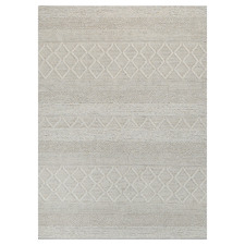 Natural Vittoria Hand-Knotted Wool-Blend Rug