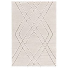 Cream Beige Liege Power-Loomed Rug