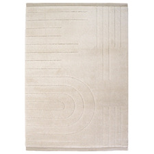 Cream Beige Liege II Power-Loomed Rug